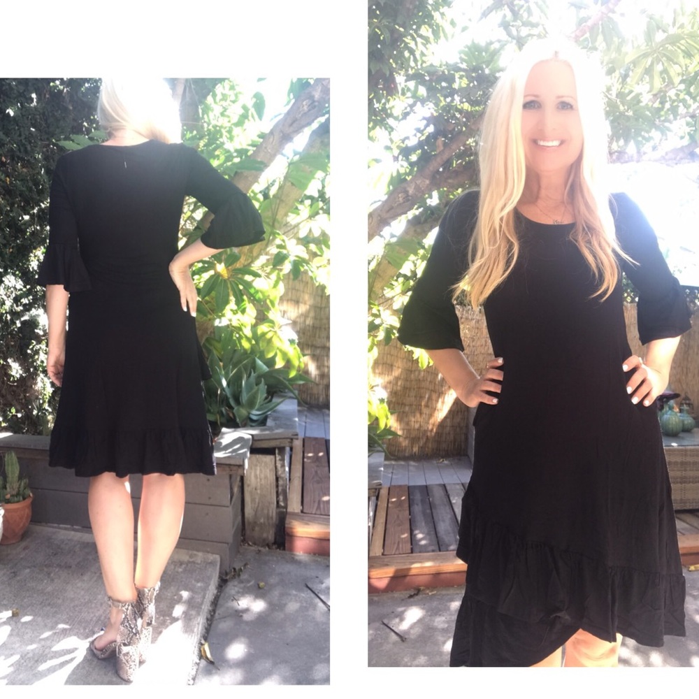 Classic Black Ruffle Dress 🤩